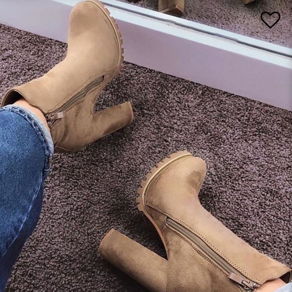 Fashion Nova booties - Taupe